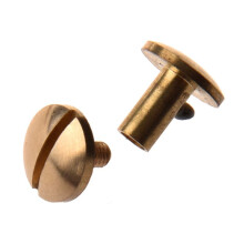20x Arc Solid Brass Button Stud Screw Nail Screw Back Leather Rivet Belt 8mm