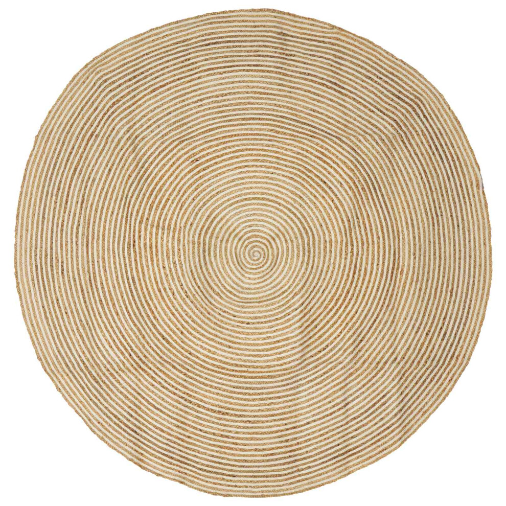 Vidaxl Area Rugs White Ø 240 Cm Jute