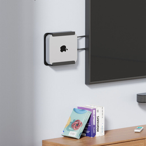 Mac Mini Wall Mount Bracket - Large Size, Carbon Steel, Space Saving Holder compatible with APPLE Mac Mini 1