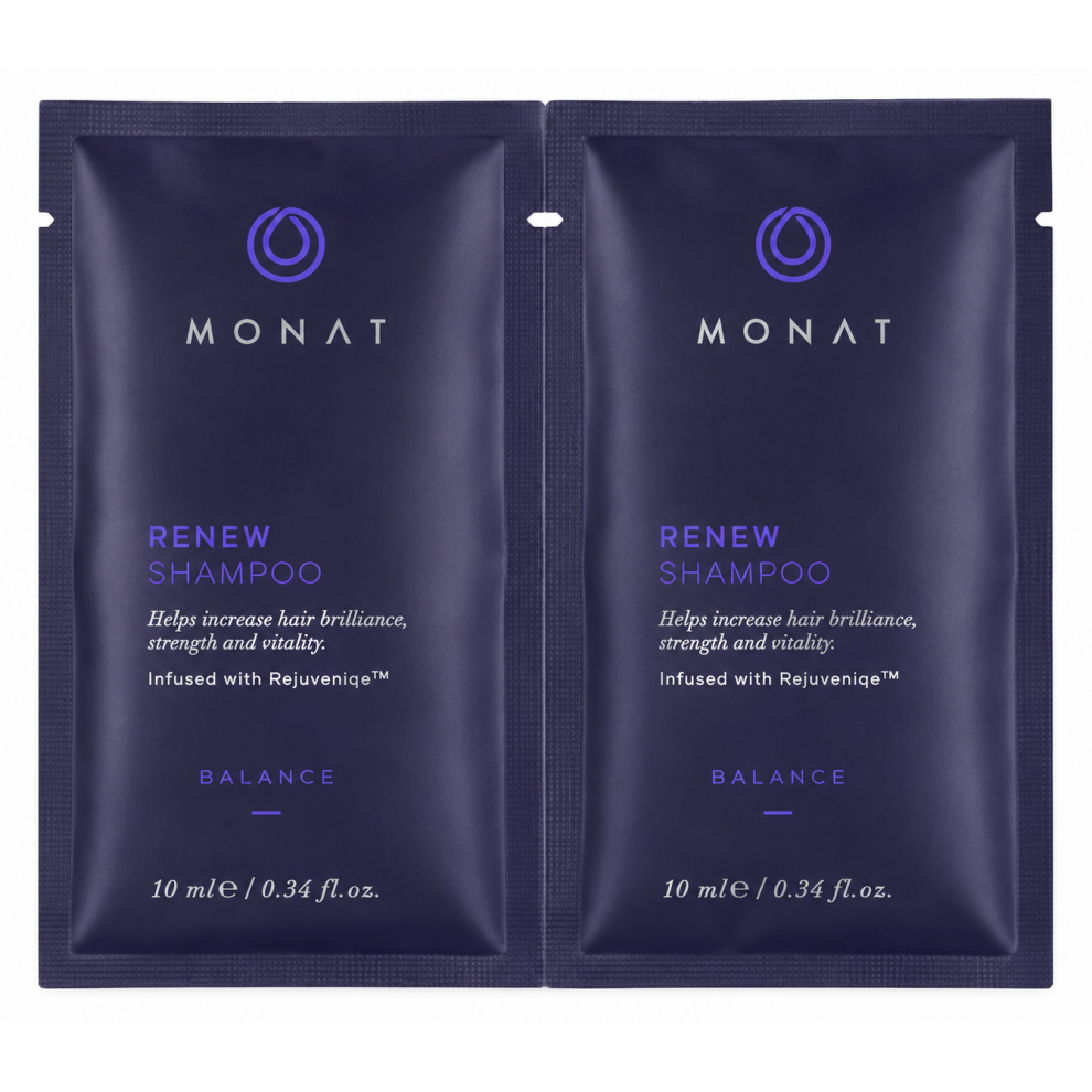 2 x MONAT RENEW SHAMPOO SAMPLES 10ml each HYDRATION VEGAN