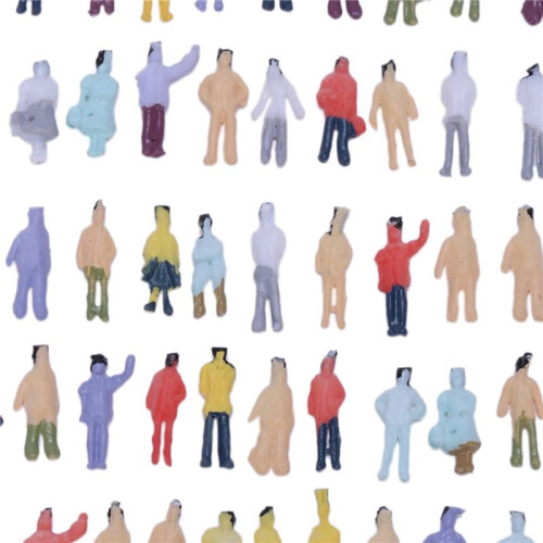 New 500pcs Painted Model Train People Figures Scale N (1 to 150)