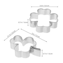 Cookie Cutters for Baking 4Pcs Stainless Steel Shamrock and Clover Mold Set