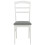 VidaXL vidaXL Dining Chair 2 pcs White and Grey Solid Rubber Wood 5
