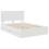 VidaXL vidaXL Bed Frame with Drawer White 150 x 200 cm Engineer Wood 4