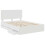 VidaXL vidaXL Bed Frame with Drawer White 150 x 200 cm Engineer Wood 5