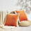 Capa de Almofada Decorativa de Veludo Macio para Sofá, Laranja, 18x18 Polegadas 6