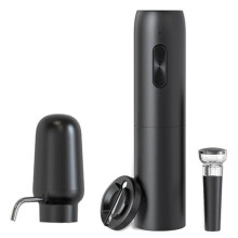 Intelligent Electric Wine Aerator Wine Set Operated Automatic Corkscrew Foil Cutter and Vacuum Wine Stopper Bar Tools
