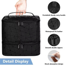 30 Bottles Nail Polish Storage Bag Portable Cosmetic Large Handbag Organizer with Handle for Travel