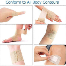 Self Adhesive Bandage Wrap, 10 Pack, 2 x 5 Yards, Medical Tape, First Aid Tape, Self Adherent Wrap, Elastic Cohesive Bandage, Non Woven Bandage Gauze