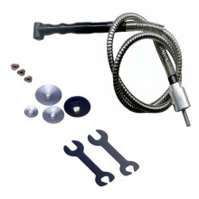 1 Set 90 Graden Handstuk + Roestvrijstalen As voor Boorkop, Slijpmachine, 6 mm Flexibele As, Slijpmachine, Molen, Slijpmachine, Mes