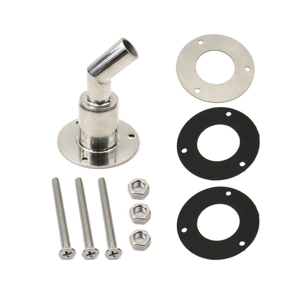 Stainless Steel 316 Thru Hull Exhaust Skin, Fitting 24Mm Tube Exhaust Pipe Socket Hardware For Derv Heaters Exhaust Pipe 4712668830597