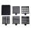 Sticky Note Stencil Template,Sticky Notes Dispenser,Reusable Note Organizer,Sticky Pads Dispenser with Stencil Black 1