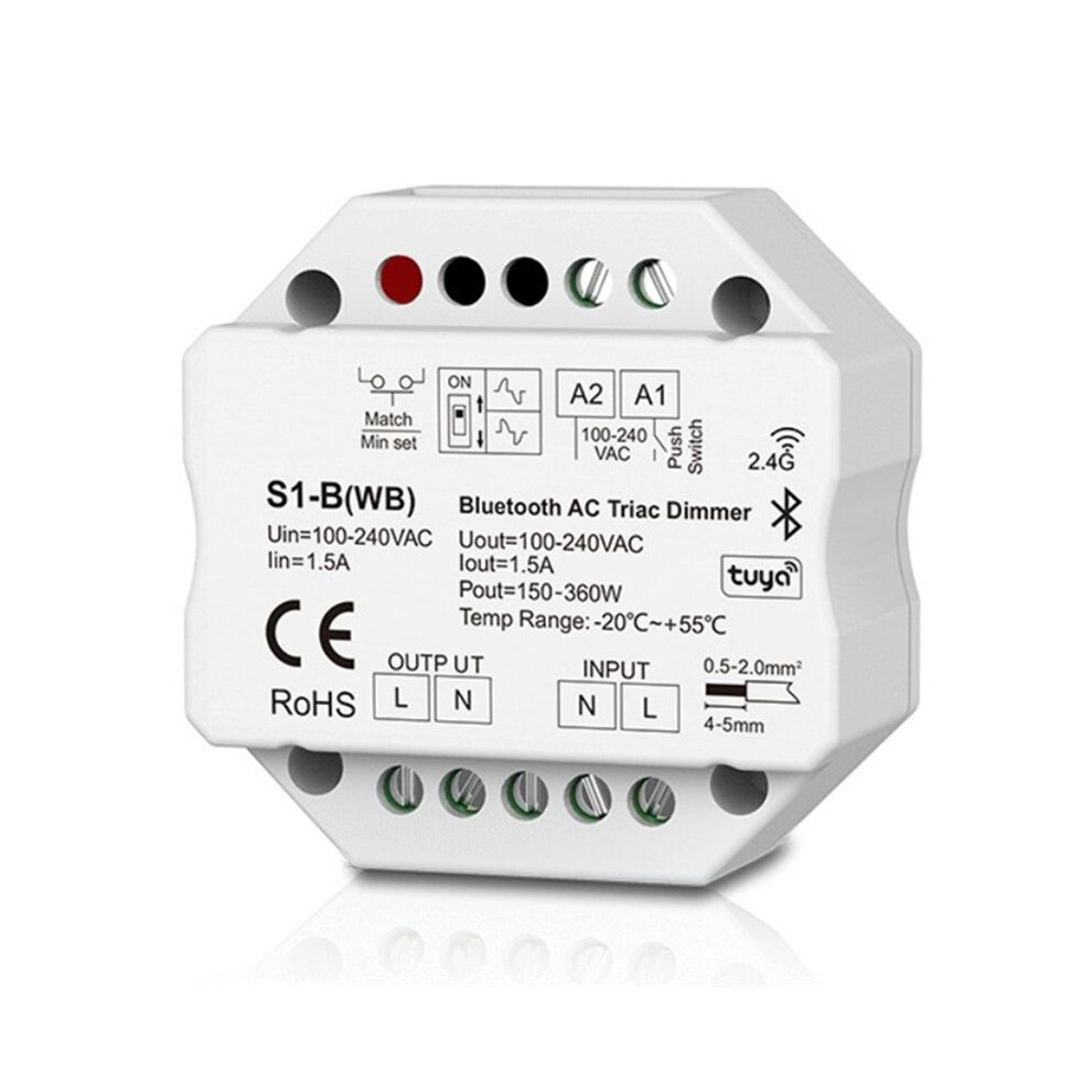 Ac Triac Dimmer Support Dimmable Led Driver Incandescent Lamps Halogen Lamps Push Dimming 4 Zone Rf Remote 4713069215006