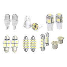 14Pcs LED Interior Package Kit for T10 36mm Dome License Plate Lights White Parking Lights Bulb Auto Door Lamp