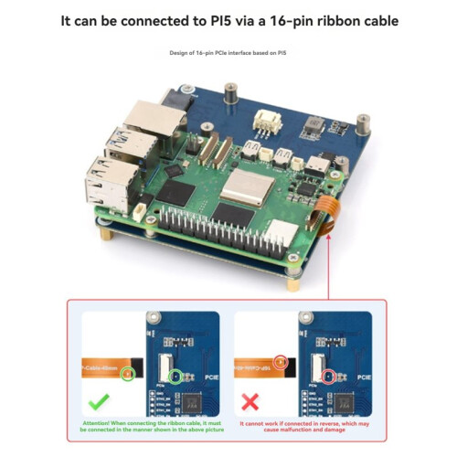 PCIe to 4-Channel Ethernet Adapter Board for Raspberry Pi 5 Driver-Free Plug and  for Raspberry Pi OS 2.5G 2