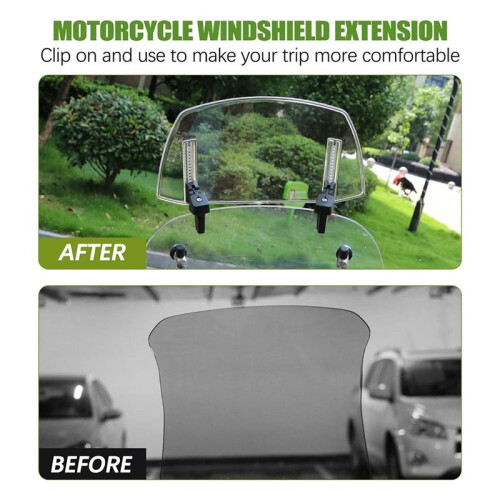 Universal Motorcycle Windshield Extension Motorcycle Wind Deflector Most Motorcycle Scooter Dirt Bikes 1