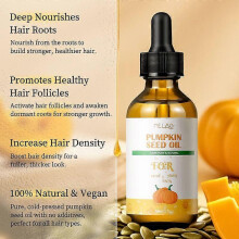 3x Pumpkin Seed Oil for Hair Growth, Organic Cold-Pressed Pumpkin Seed Oil, Scalp Oil for Thicker, Stronger Hair, Hair Growth Oil for Women & Men