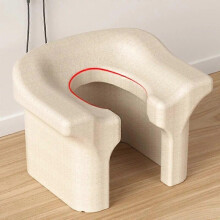 (beige) Elderly Squat Toilet Seat Chair Waterproof EPP Adult Commode For Disabled Pregnant Removeable Mobility Aids Toilet Stool