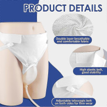 (Women White) Wearable Urine Bag With Catheter Duct 1000ml 2000ml For Men Women Elderly Urinary Incontinence, Bedridden Patients