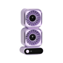Ventilador de Escritorio de Alta Velocidad con Doble Cabezal Giratorio y Circulación de Aire, Batería Recargable de 4000 MAh, 100 Velocidades