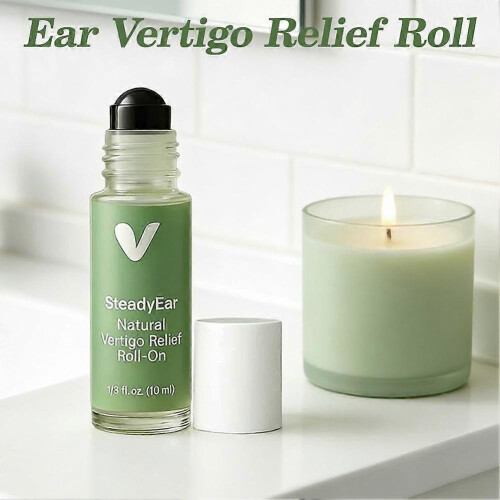 Steady Ear Roll On Natural Steady Ear Vertigo Relief Roll On, Anti-Dizzy Fast-Acting