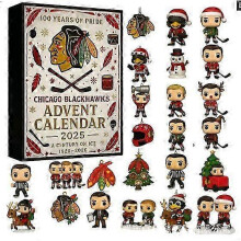 2025 New York Rangers 100th Anniversary Blind Box Christmas Tree Acrylic Ornament Chicago Blackhawks 100th Anniversary Blind Box