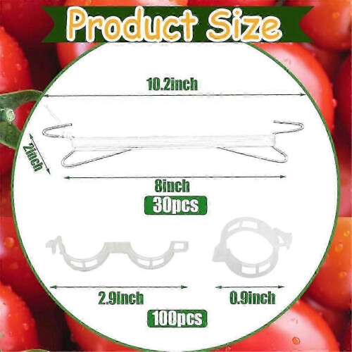 Tomato Hooks with String,Plant Support Clips,Tomato Support Hook-CHENG  DU