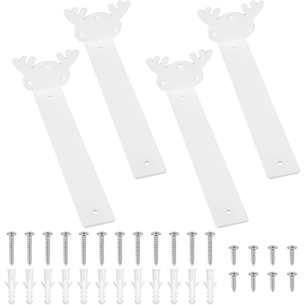 Shelf Brackets Support Brackets Shelf Brackets 20 Cm Steel White 4-Pack Â Shelf Brackets, Shelf Supports 20 Cm, Steel Shelf Frame 5902362848885