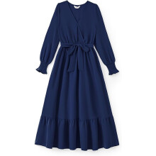PatPat Midi-Kleid Elegant Schlicht Vintage Cocktail Dunkelblau L — midikleid navy, cocktailkleid vintage, kleid mit plusschutz elegant