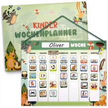 Montessori Weekly Planner Magnetic Board for Kids, 200 Magnets — montessori magnetic board, weekly planner for kids, magnetic day plan