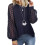 Tuopuda Damen Pullover Langarmshirt Rundhals Ausschnitt Dunkelblau L — damenbluse, damenpullover, tuopuda pullover, marineblaue bluse 1