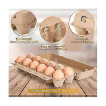 20PCS Cardboard Egg Cartons Blank Paper Pulp Egg Cartons One Dozen Egg Cartons Container Empty Egg