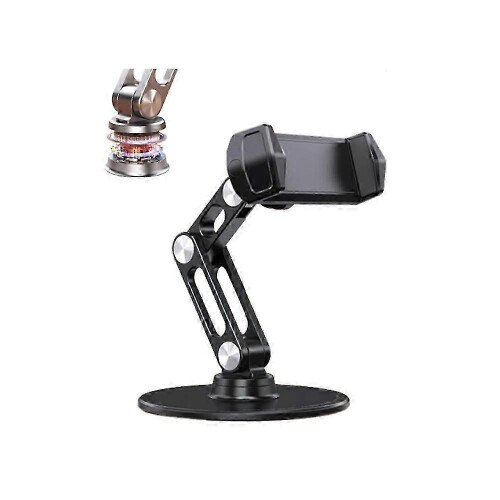 (black) Phone Stand, Fully Adjustable Foldable Desktop Phone Holder Cradle Dock