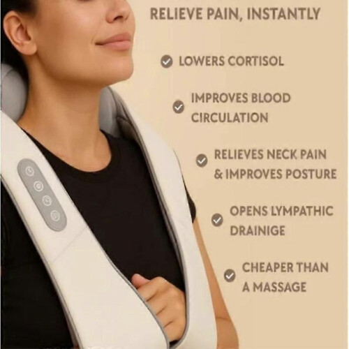 (White) Massager Lymphatic, Adjustable Heat and Massage Speed,Rechargeable Portable 2