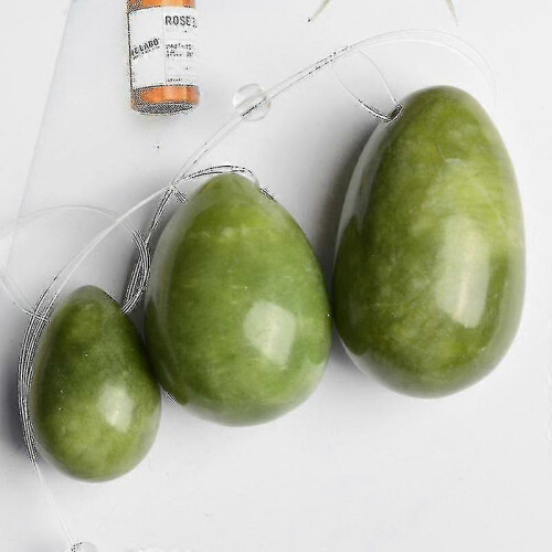 Green Stone Yoni Egg Set Natural Jade Eggs Vaginal Muscles 2