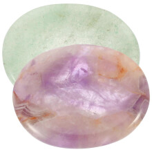 Natural Thumb Stone Mini Massage Stone for Relaxing 2Pcs Assorted Color Decor