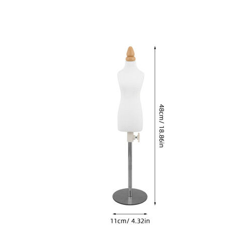 Mini Kleermaakpop Met Pincushion Wit, Mannequin 1