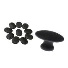 11 Pieces Massage Stone Natural Basalt Hot Rock for Spa Gua Sha