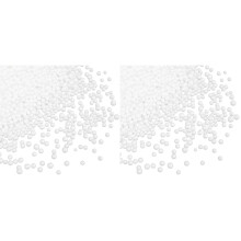 2Pièces Perles De Mousse Blanches Pour Décoration, Poupées