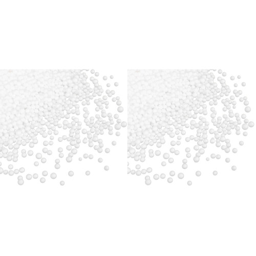 2Pièces Perles De Mousse Blanches Pour Décoration, Poupées