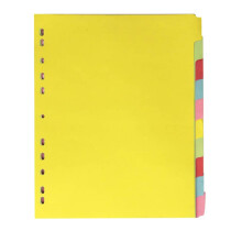 36Pièces Tabs Colorés A4 Indexation Rapide 11 Trous Pour Cahier Livre