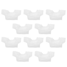 10Pièces Hauts Blancs Ours En Tissu Souple Pour Vêtements Poupées