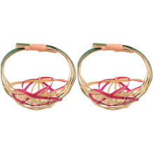 2Pièces Plateaux Sushi En Bambou Multicolores Pour Présentation