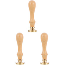 3Pièces Tampons Cachet Sceau Cire Métal Kaki Pour Enveloppes DIY
