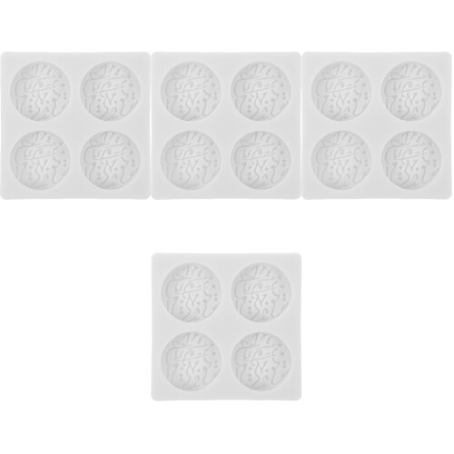 4Pièces Moules Silicone Flexibles Pour Bonbons Gâteaux Cookies