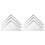 6Pièces D'angles Triangulaires Blancs En PP Durable 1