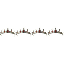 4Pièces Couronne Rouge Baroque Pour Accessoire Décor Festif