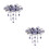 2Pièces Barrette Violet Cristal Grip Anti-Glisse 1