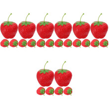 24Pièces Artificielles Décor Rouge Props Photo Réalistes