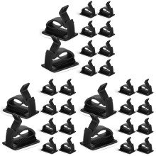 30Pièces Clips De Câbles Pour Maison Résistant Noir Polyvalent